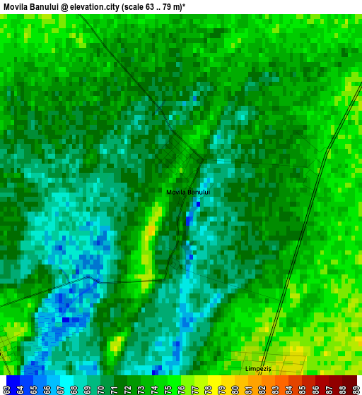 Movila Banului elevation map