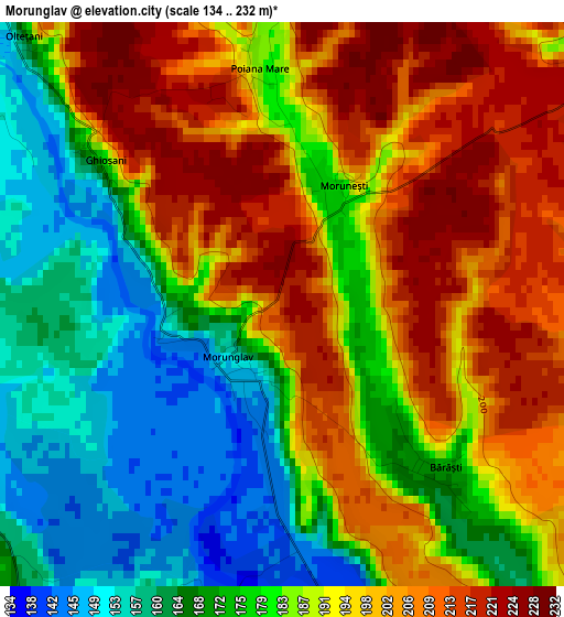 Morunglav elevation map