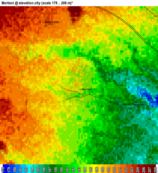 Morteni elevation map