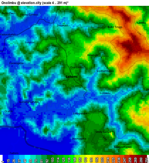 Onolimbu elevation map