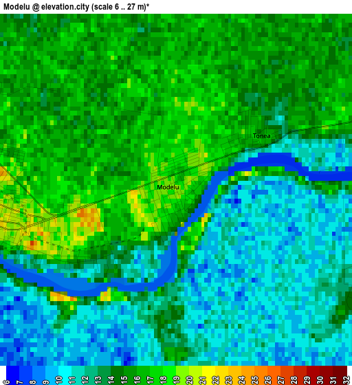 Modelu elevation map