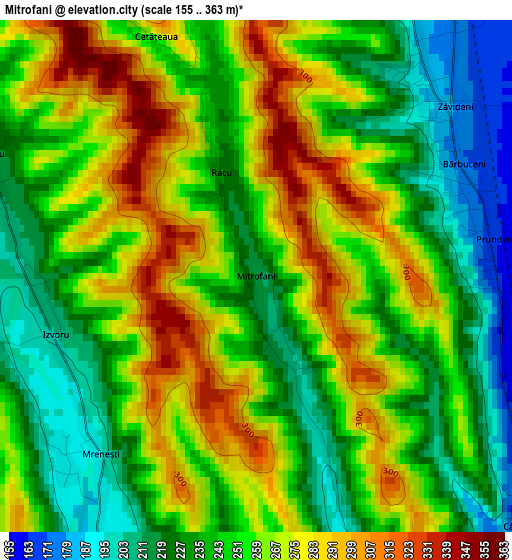 Mitrofani elevation map