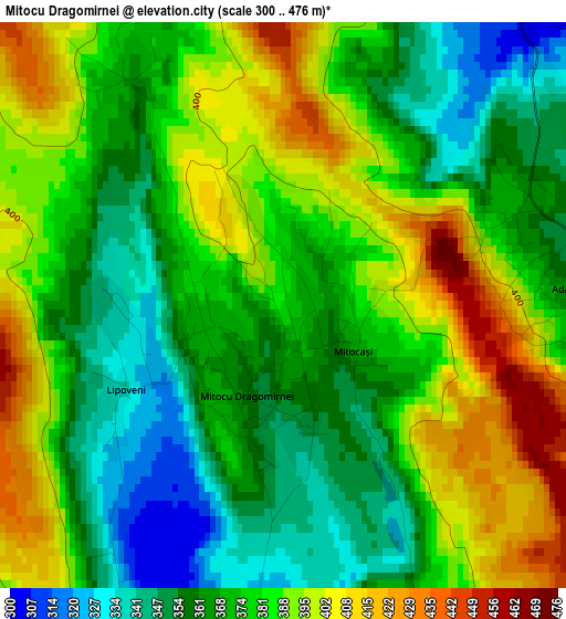 Mitocu Dragomirnei elevation map