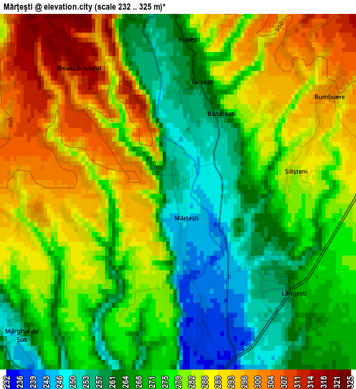 Mârţeşti elevation map