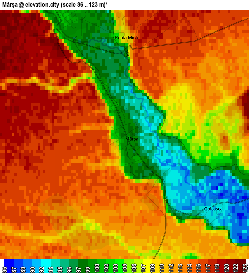 Mârşa elevation map