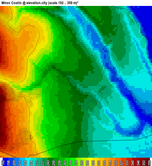 Miron Costin elevation map