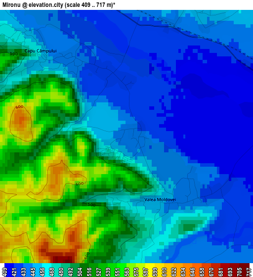 Mironu elevation map