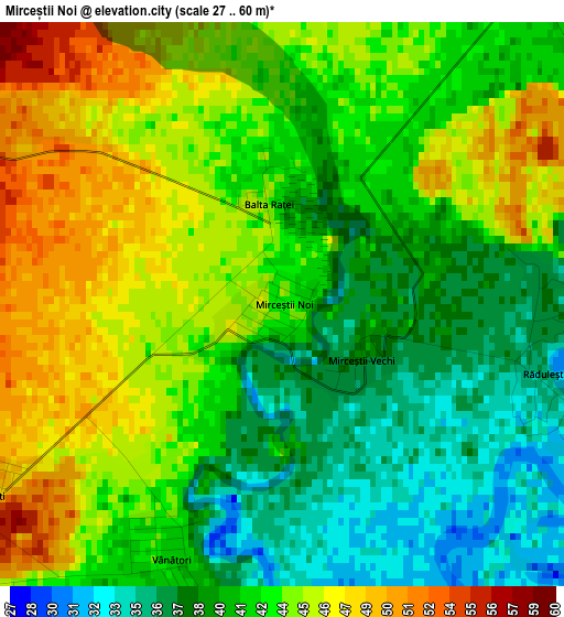 Mirceștii Noi elevation map