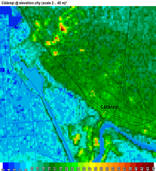 Călăraşi elevation map