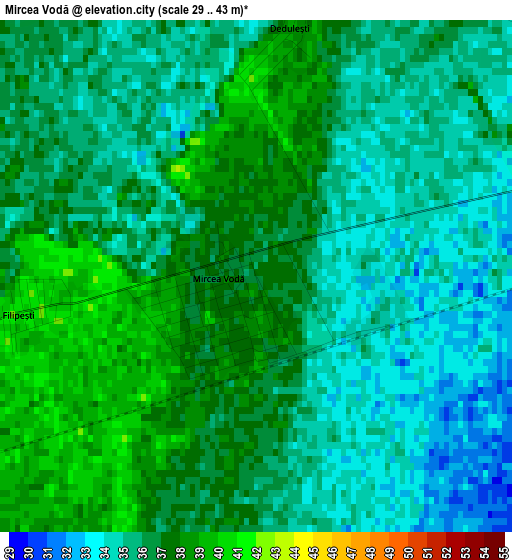 Mircea Vodă elevation map