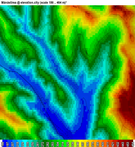 Mănăstirea elevation map