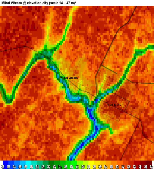 Mihai Viteazu elevation map