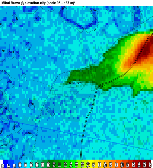 Mihai Bravu elevation map