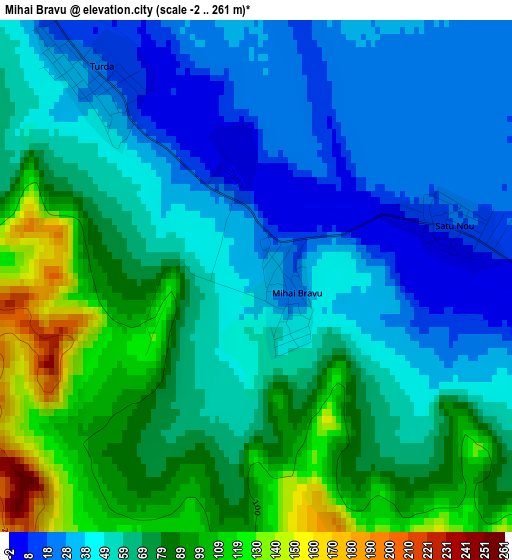 Mihai Bravu elevation map