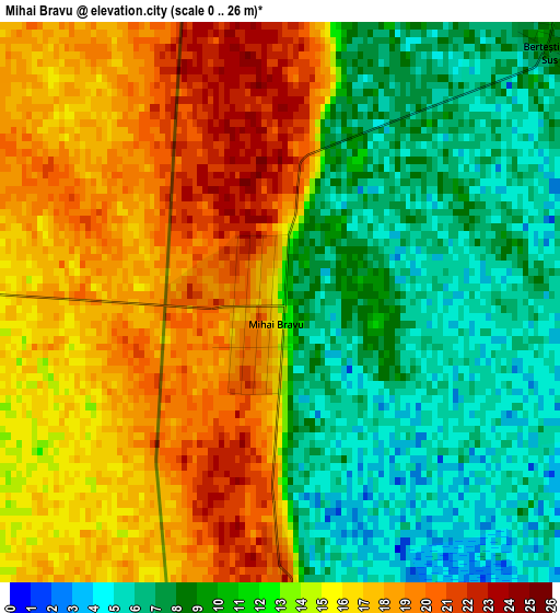 Mihai Bravu elevation map