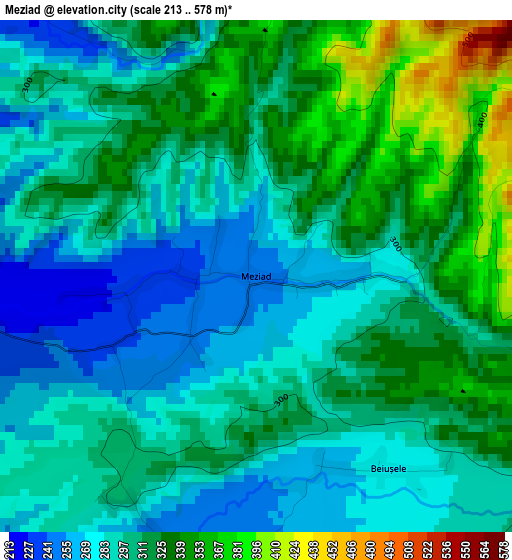 Meziad elevation map