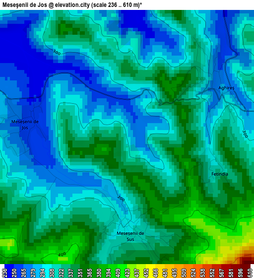 Meseşenii de Jos elevation map