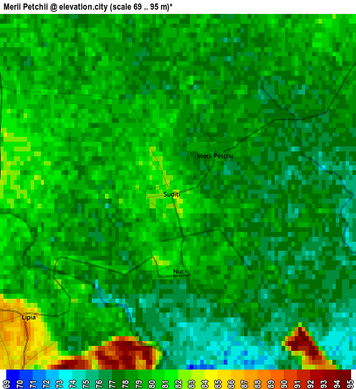 Merii Petchii elevation map