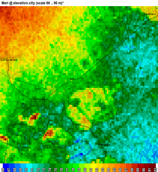 Meri elevation map