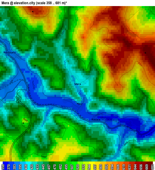 Mera elevation map