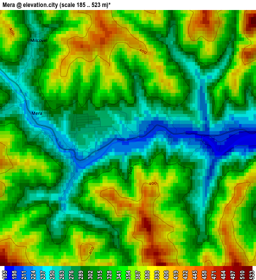 Mera elevation map