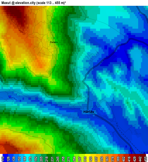 Maxut elevation map