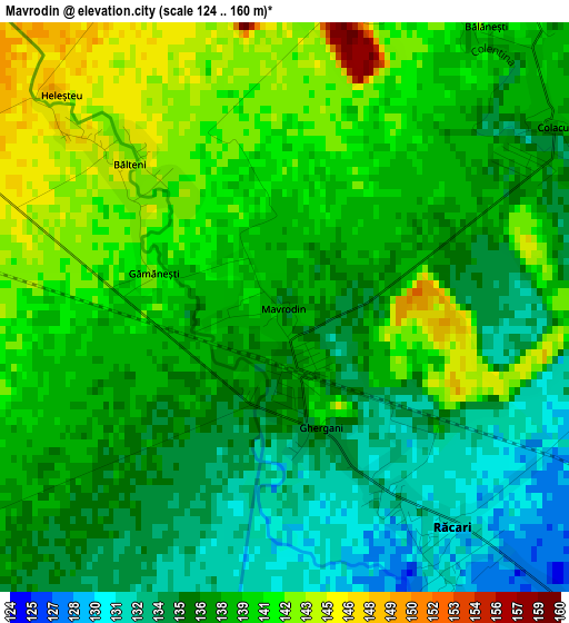 Mavrodin elevation map