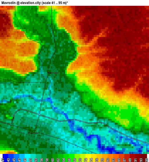 Mavrodin elevation map