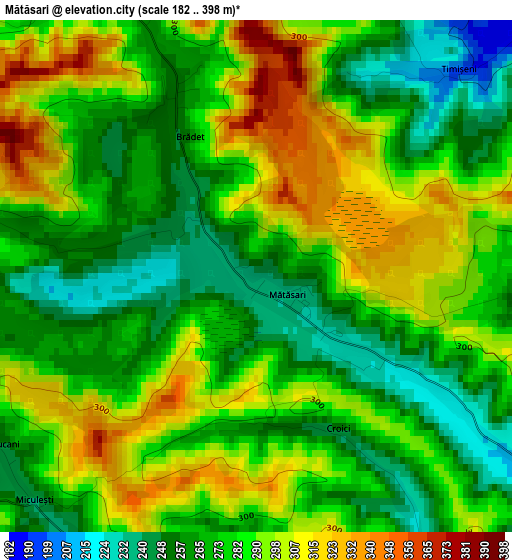 Mătăsari elevation map