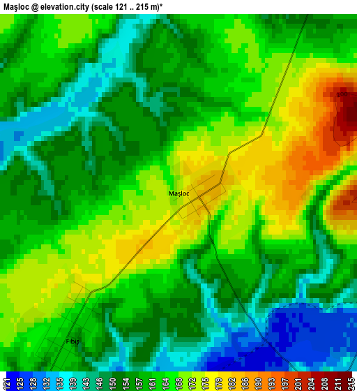 Maşloc elevation map