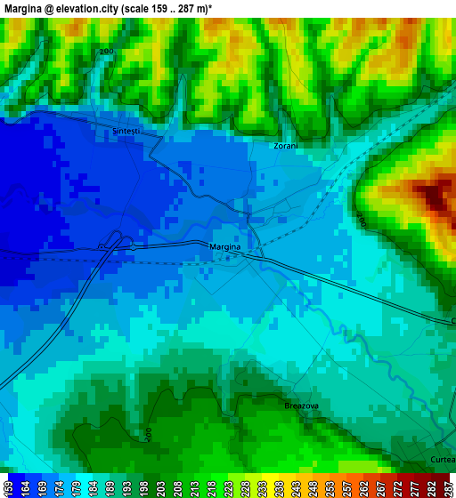 Margina elevation map