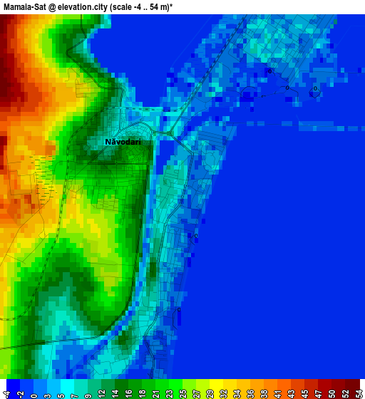 Mamaia-Sat elevation map