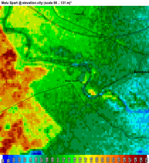 Malu Spart elevation map