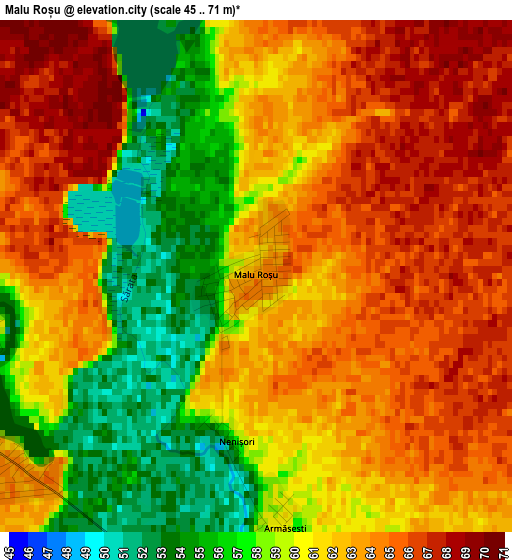 Malu Roșu elevation map