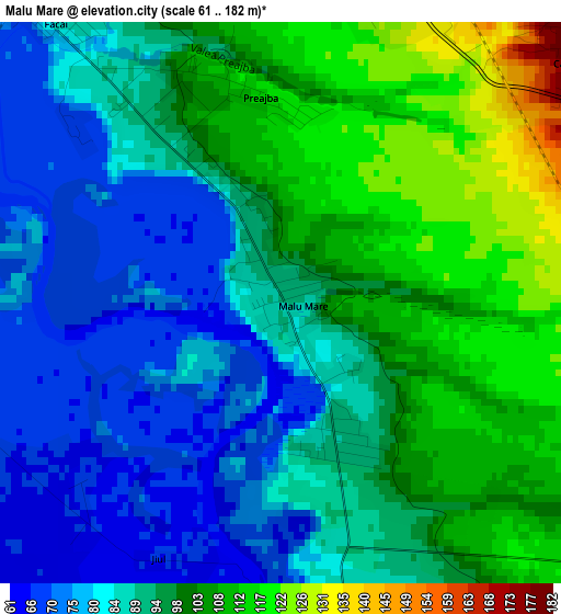 Malu Mare elevation map