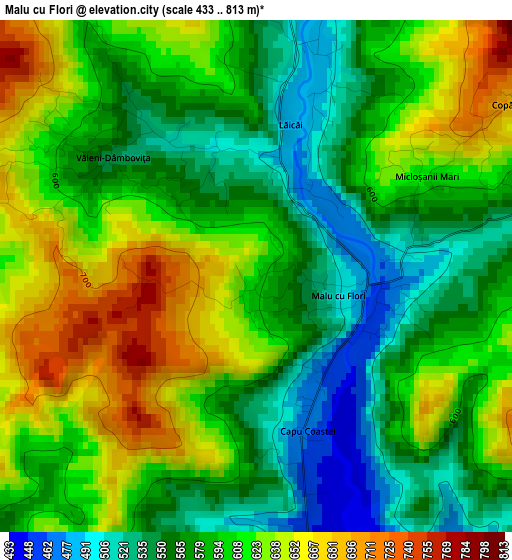 Malu cu Flori elevation map