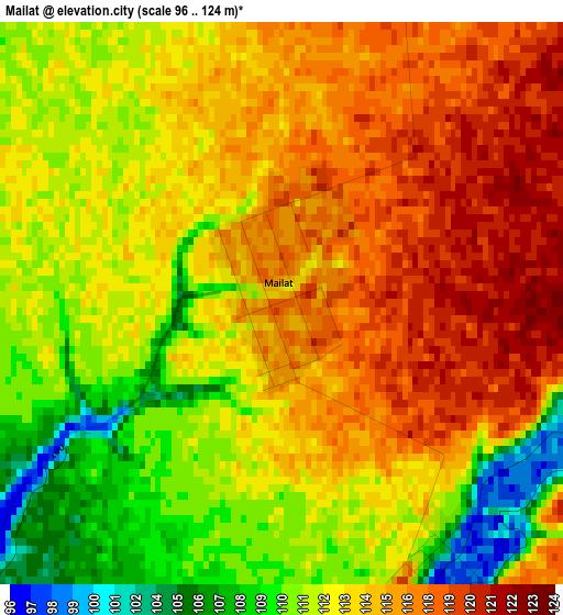 Mailat elevation map