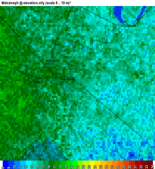 Măicăneşti elevation map