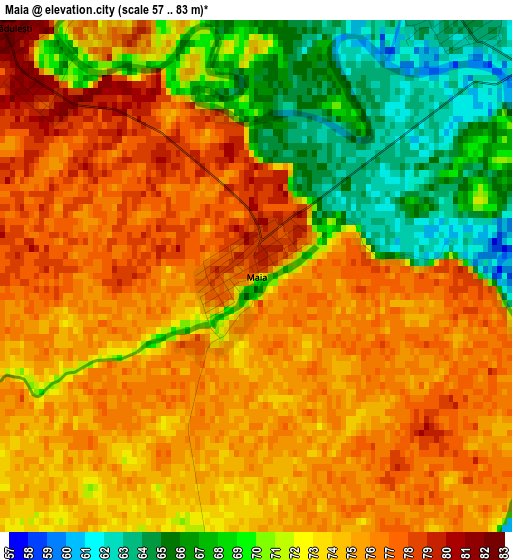 Maia elevation map