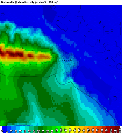 Mahmudia elevation map