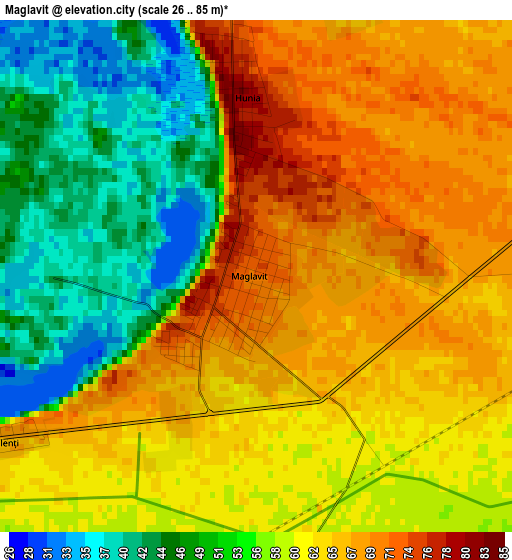 Maglavit elevation map