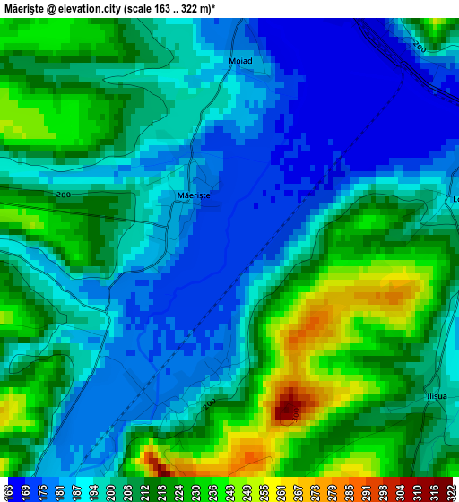 Măerişte elevation map