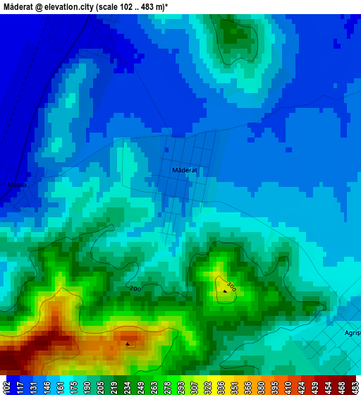 Măderat elevation map