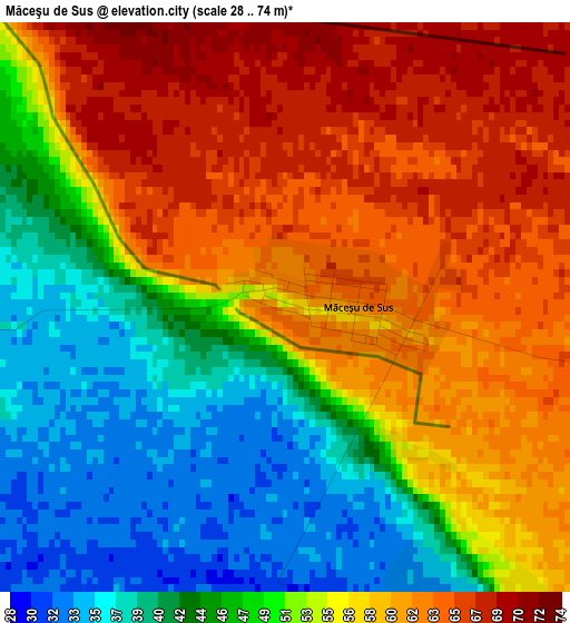 Măceşu de Sus elevation map