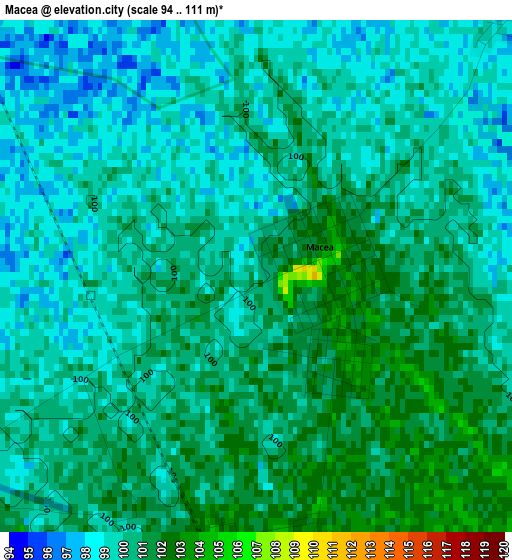 Macea elevation map