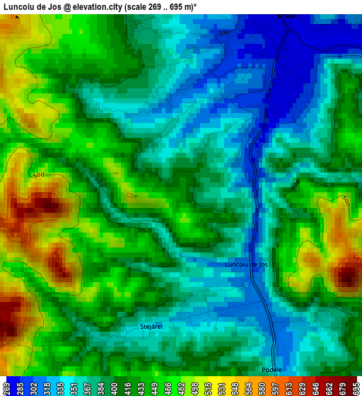 Luncoiu de Jos elevation map