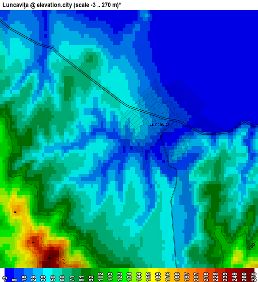 Luncaviţa elevation map