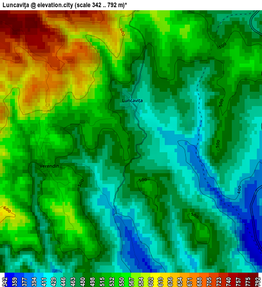 Luncaviţa elevation map