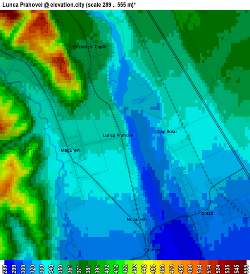 Lunca Prahovei elevation map
