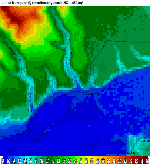 Lunca Mureşului elevation map